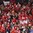 PARIS, FRANCE - MAY 13: Team Switzerland fans celebrate following a 3-2 overtime win against Canada during preliminary round action at the 2017 IIHF Ice Hockey World Championship. (Photo by Matt Zambonin/HHOF-IIHF Images)
